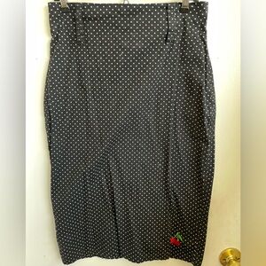 Rock Steady Polka Dot Pencil Skirt w/Cherry Detail
